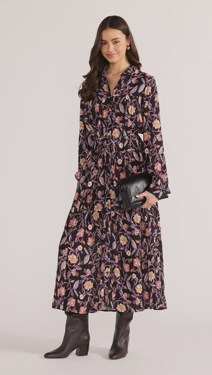 Regal Long Sleeve Midi Dress