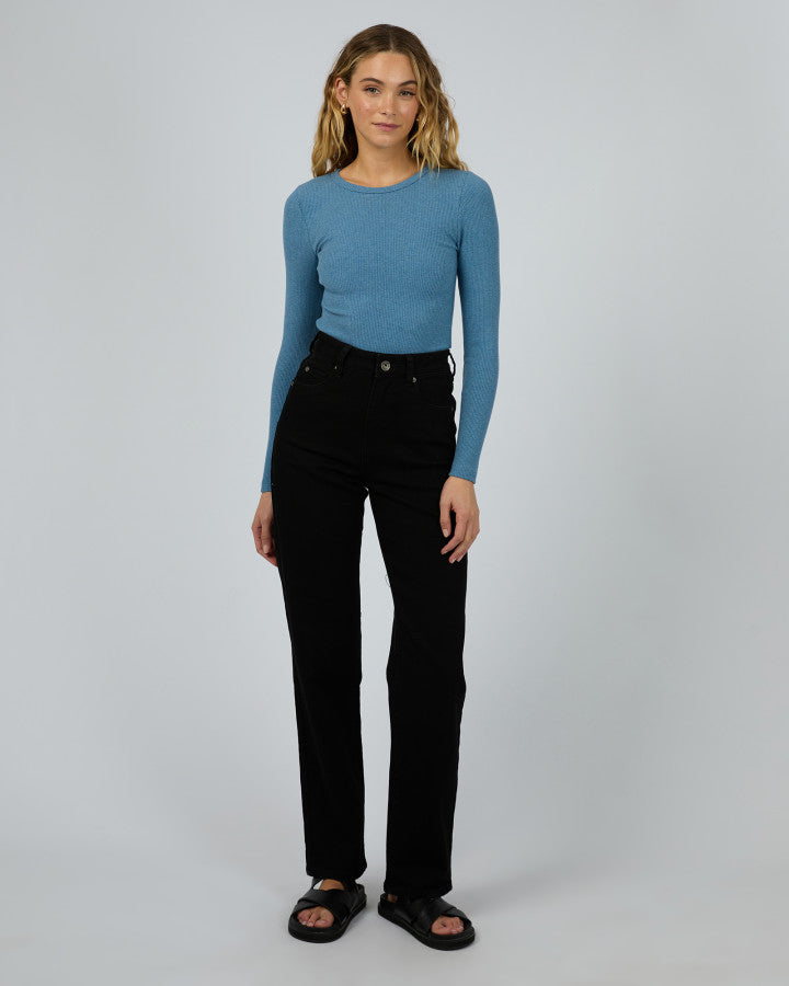 Rib Long Sleeve - Slate Marle