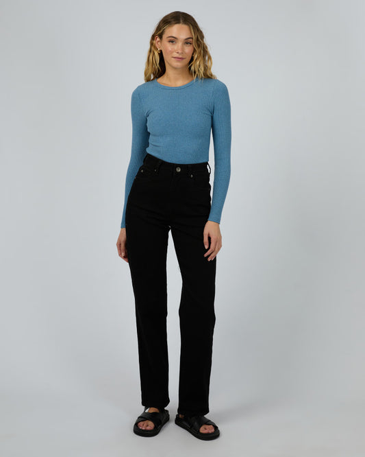 Rib Long Sleeve - Slate Marle