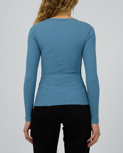 Rib Long Sleeve - Slate Marle