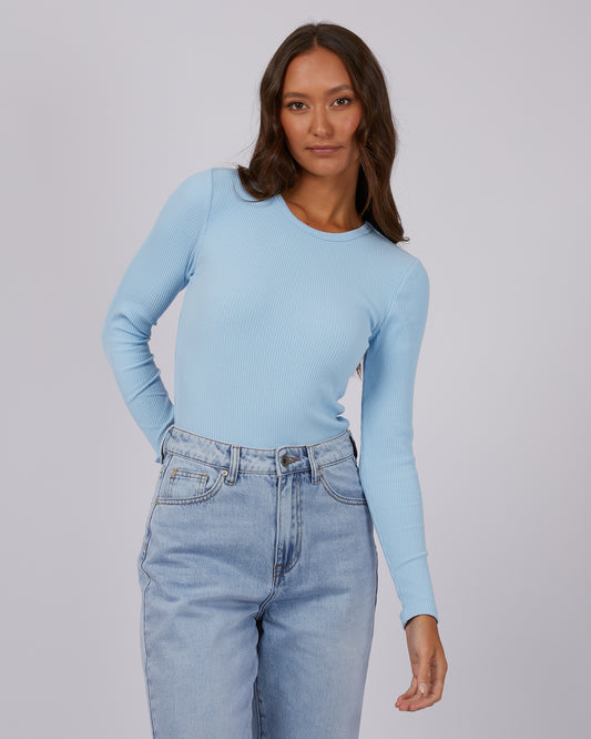 Rib long sleeve - Sky
