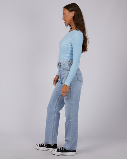 Rib long sleeve - Sky