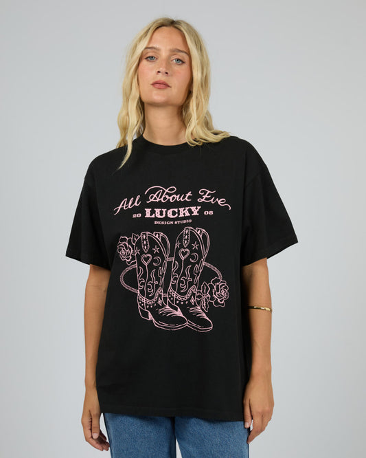 Rodeo Relaxed Tee - Washed Black