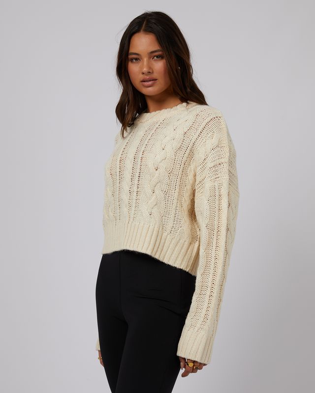 Erika Cable Knit - Vintage White