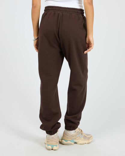 Silent Luxe Cuffed Trackpant- Chocolate