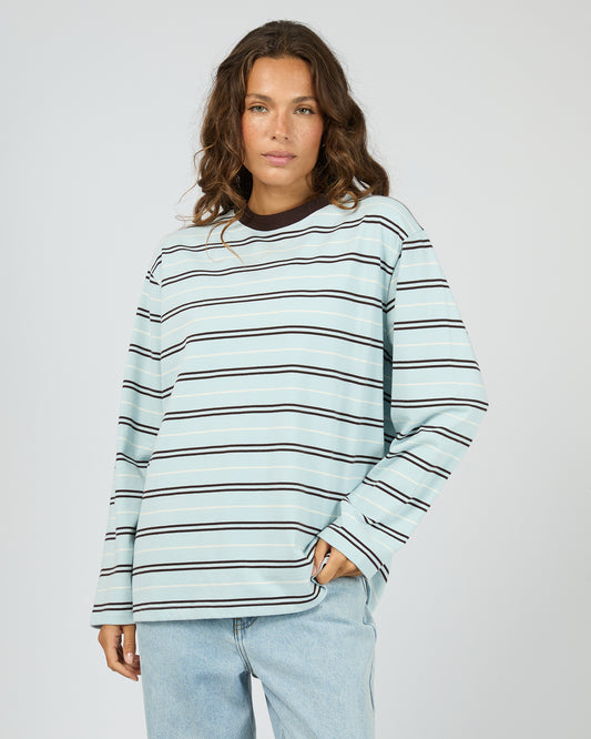 Stripe Long Sleeve Tee - Light Blue