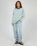 Stripe Long Sleeve Tee - Light Blue