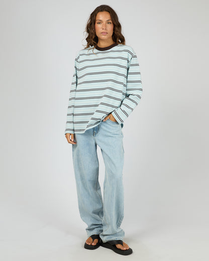 Stripe Long Sleeve Tee - Light Blue