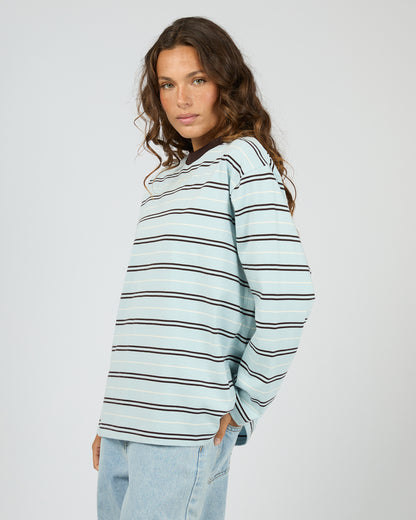 Stripe Long Sleeve Tee - Light Blue