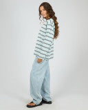 Stripe Long Sleeve Tee - Light Blue