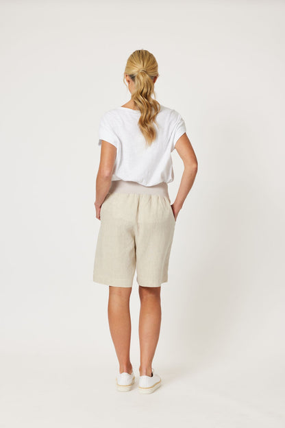 Jersey Waist Shorts - Natural