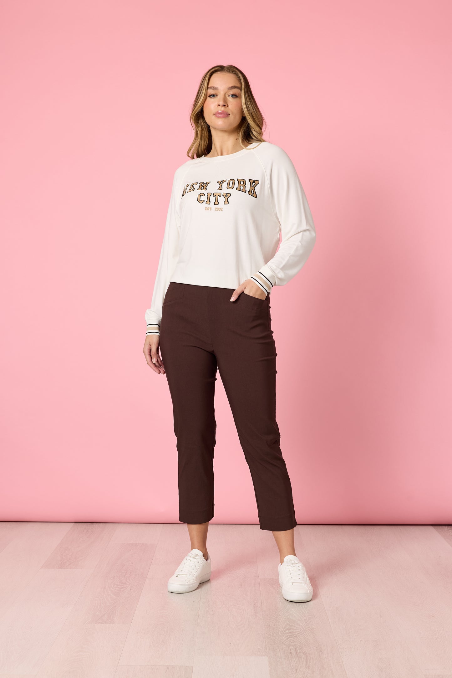 Threadz 3/4 Pants-Coffee