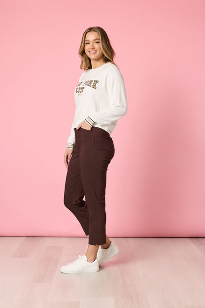 Threadz 3/4 Pants-Coffee