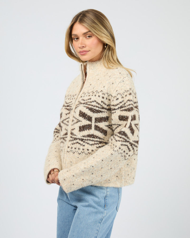 Zoe Knit Zip Thru