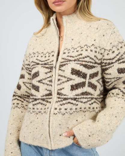 Zoe Knit Zip Thru