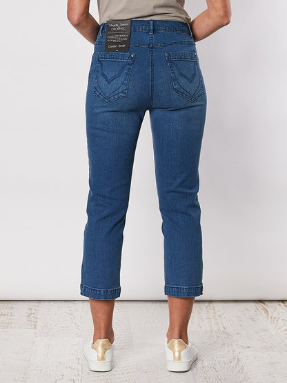 Miracle Crop Jean - Washed Denim
