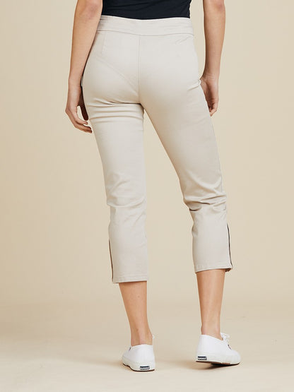 Stretch Twill Cropped Pant - Natural