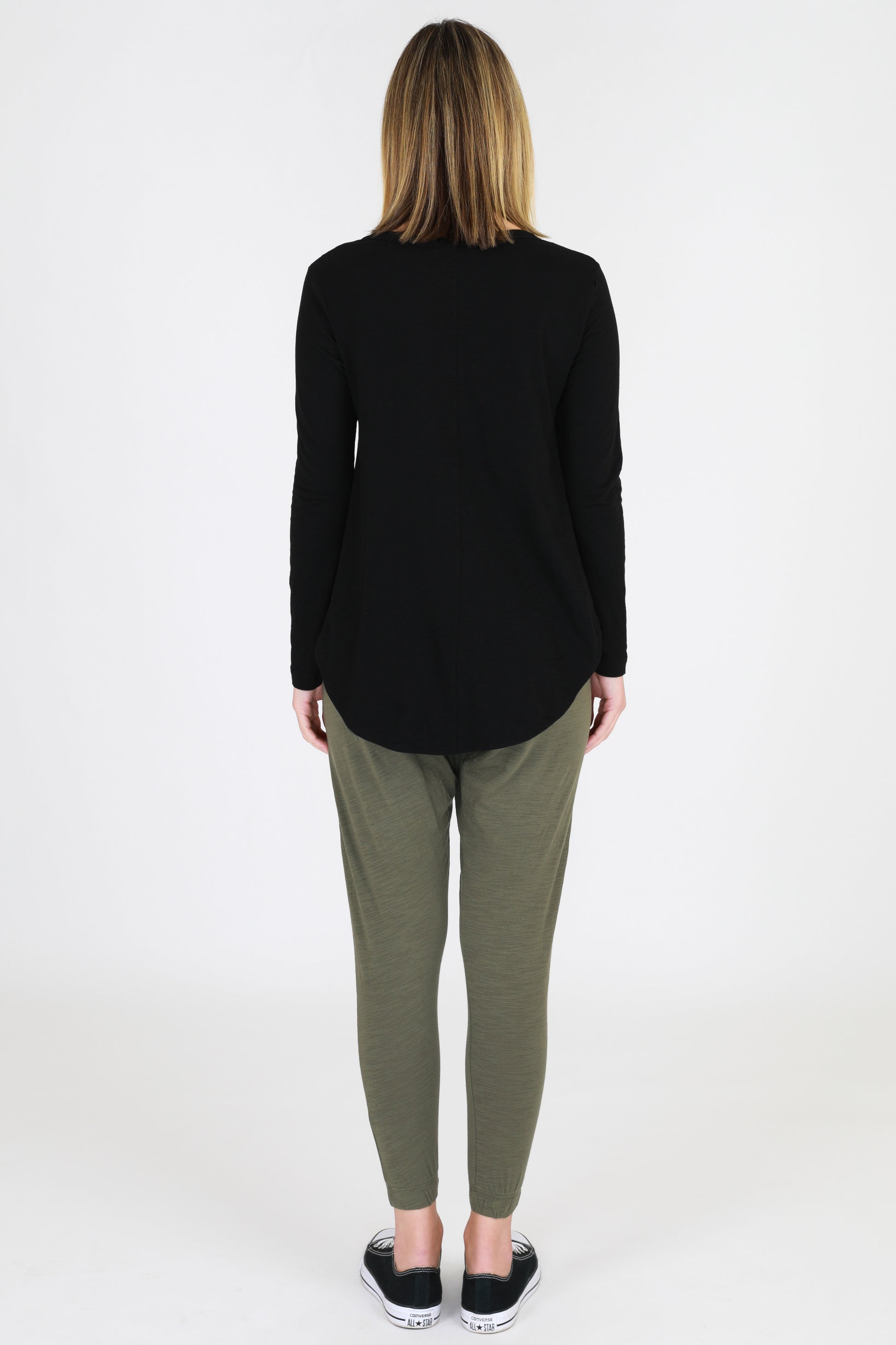 Scarlett Long Sleeve Tee Women Black | Lyn Rose Boutique