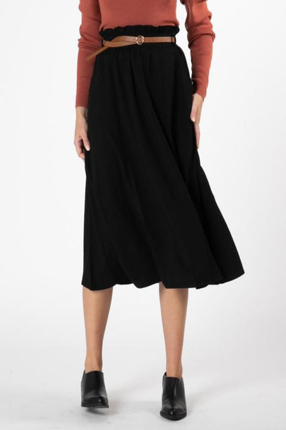 Millay Paperbag Skirt Black | Lyn Rose Boutique