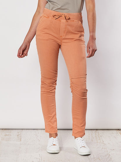 Cotton Jogger Jean - Tangerine