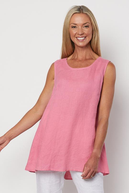 Button Back Cami - Coral