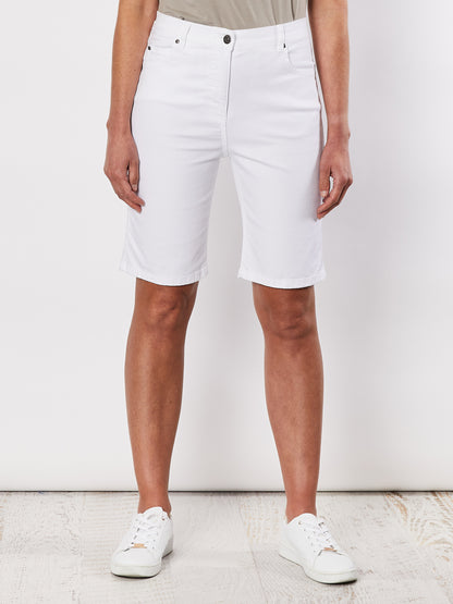 Miracle Denim Jean Shorts - White