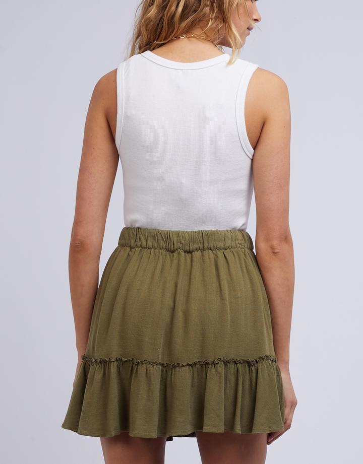 Savanna Washed Skirt - Khaki