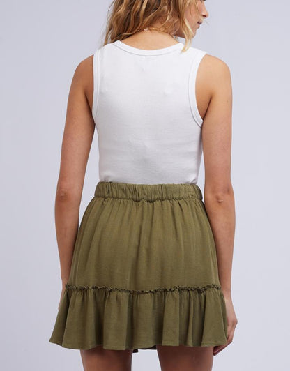 Savanna Washed Skirt - Khaki