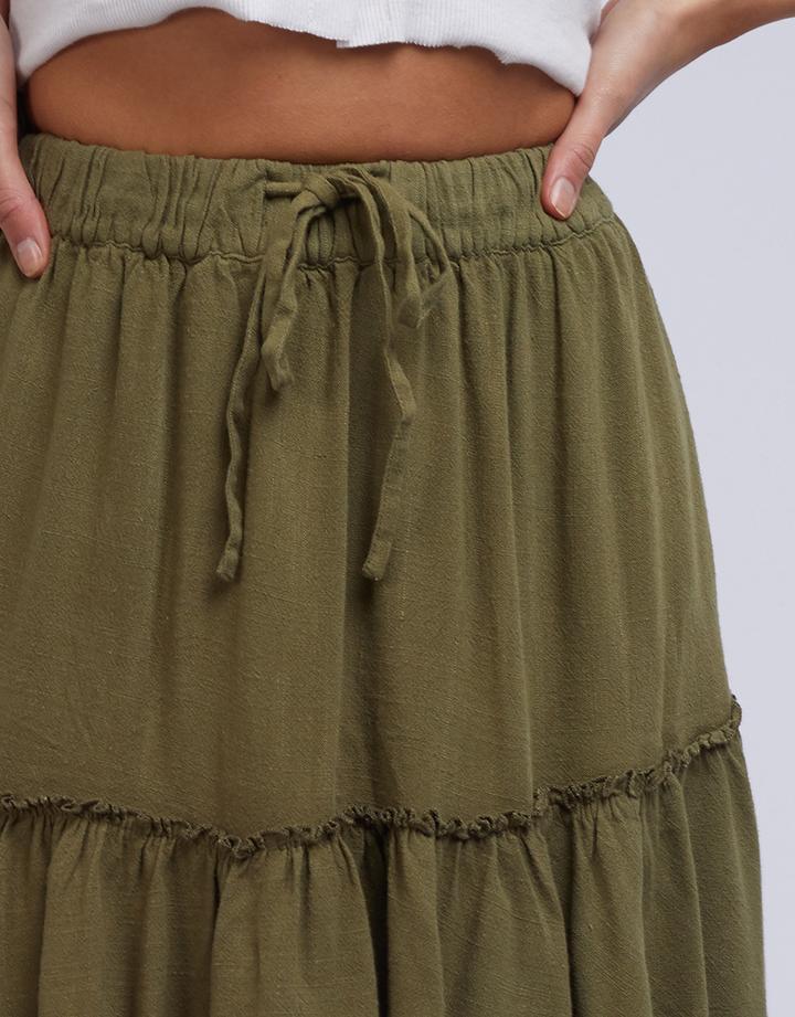 Savanna Washed Skirt - Khaki