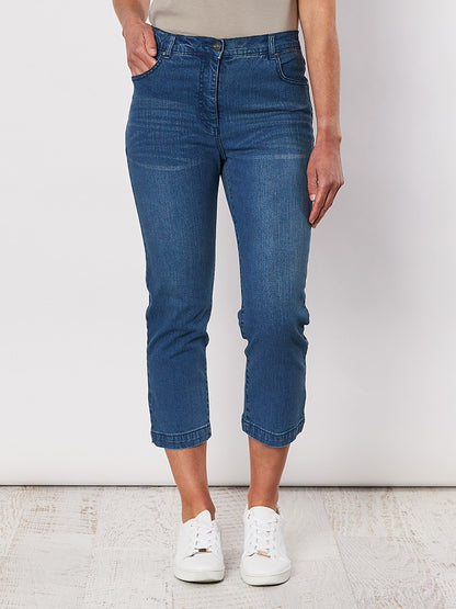 Miracle Crop Jean - Washed Denim