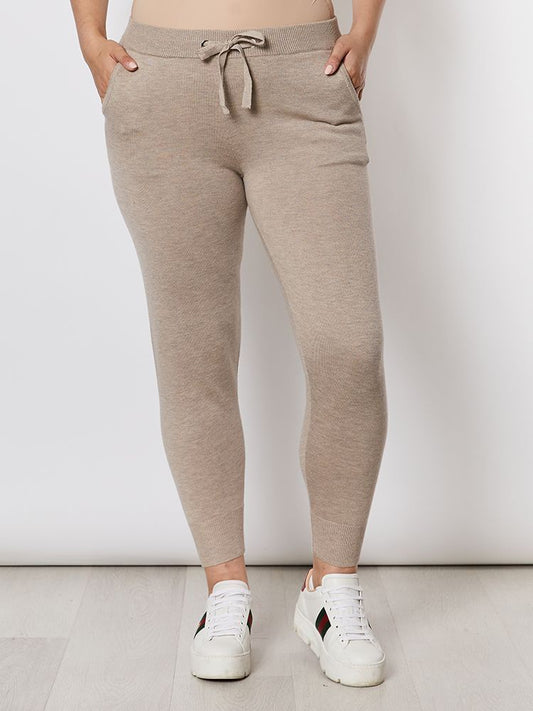 Cashmere Track Pant - Latte