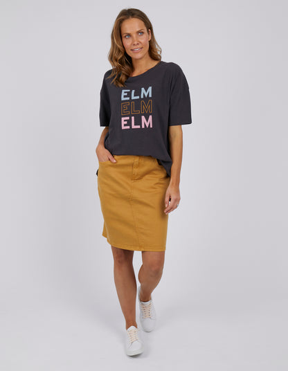 Elm Block S/S Tee - Washed Black