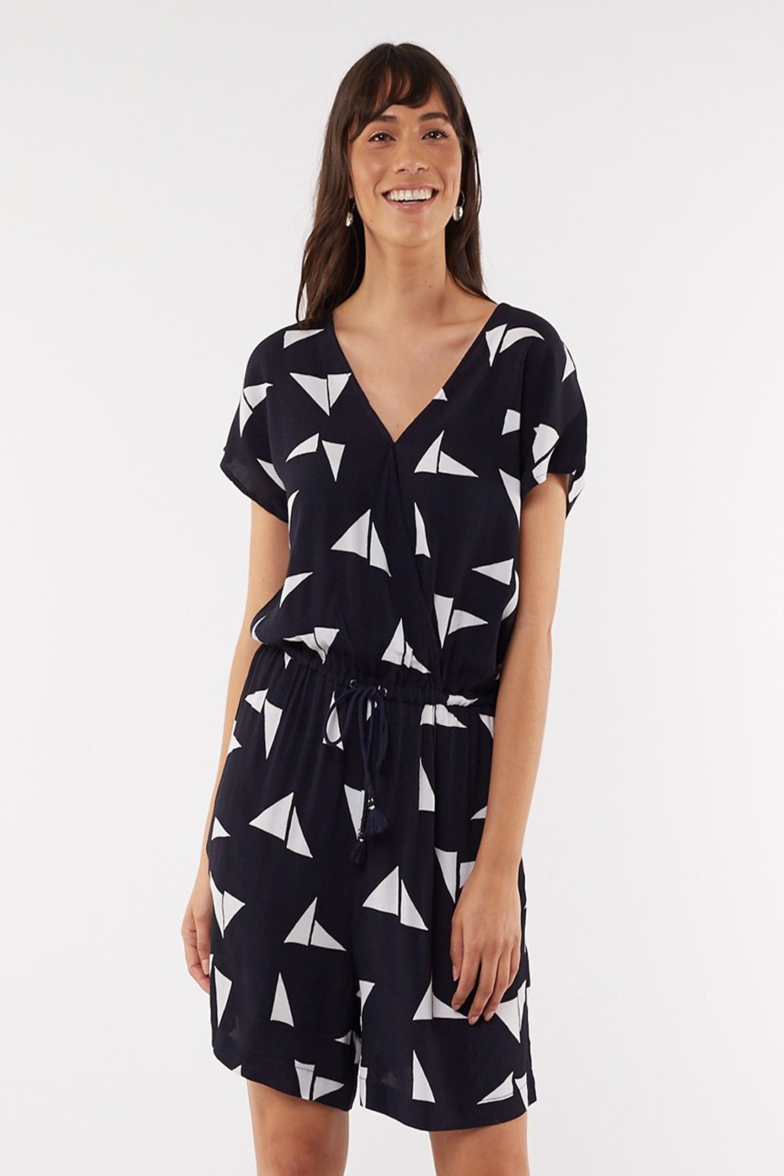 Origami Playsuit Women Navy | Lyn Rose Boutique