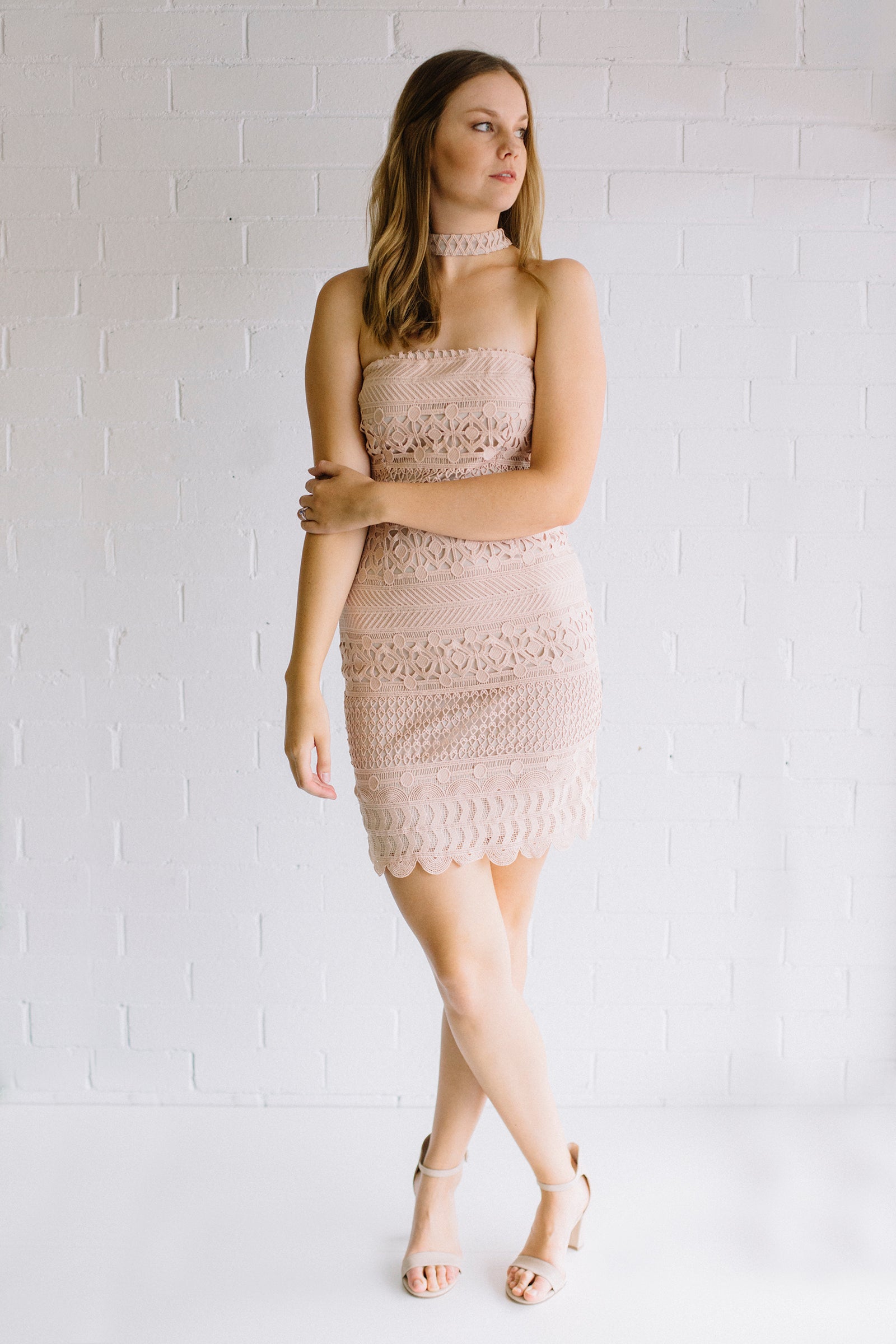 Tessa Lace Choker Dress | Lyn Rose Boutique