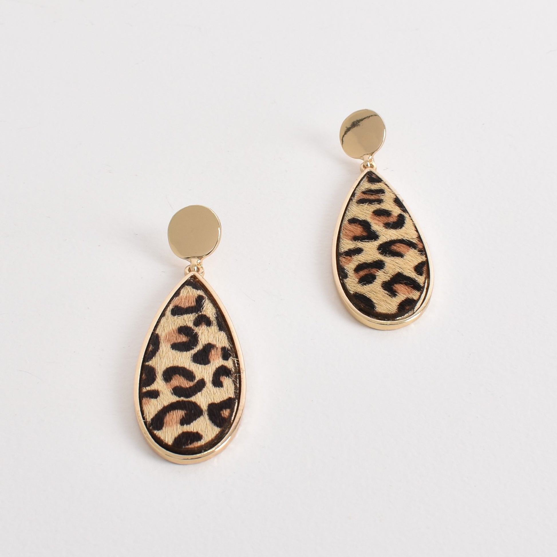 Hide Teardrop Metal Top Women Earrings | Lyn Rose Boutique