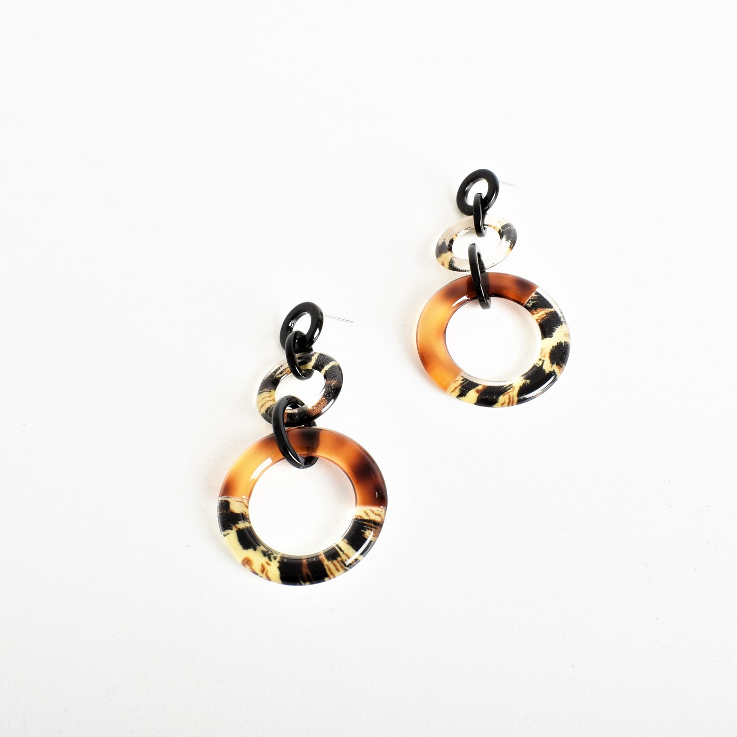 Leopard Resin Ring Drop Earrings | Lyn Rose Boutique