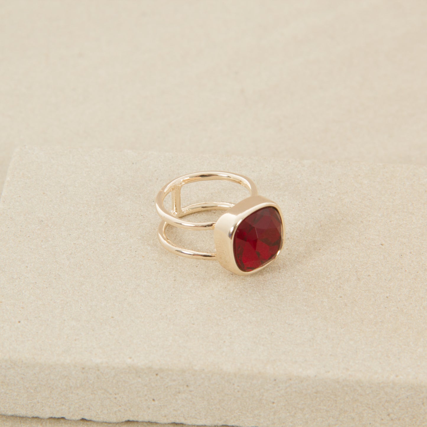 Rounded Square Jewel Ring | Lyn Rose Boutique
