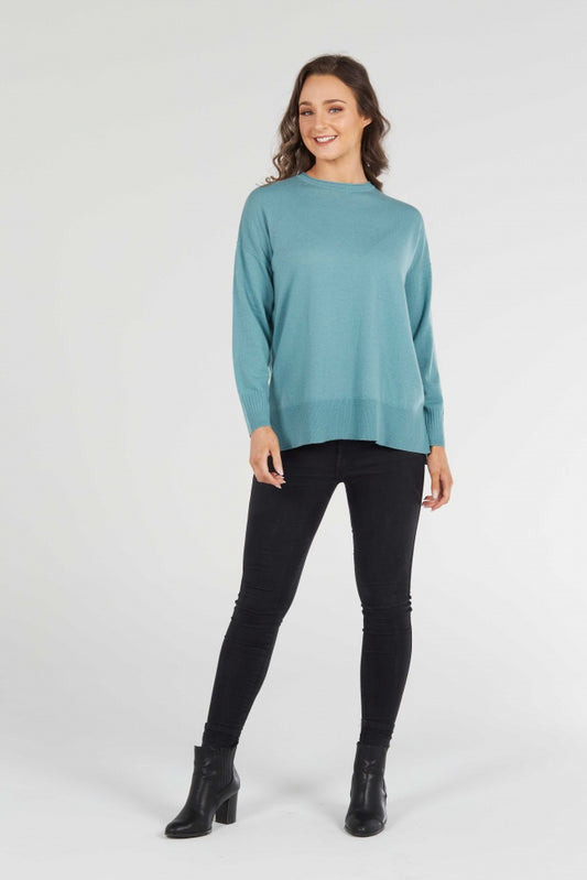 Crew Pullover with Rib Trim