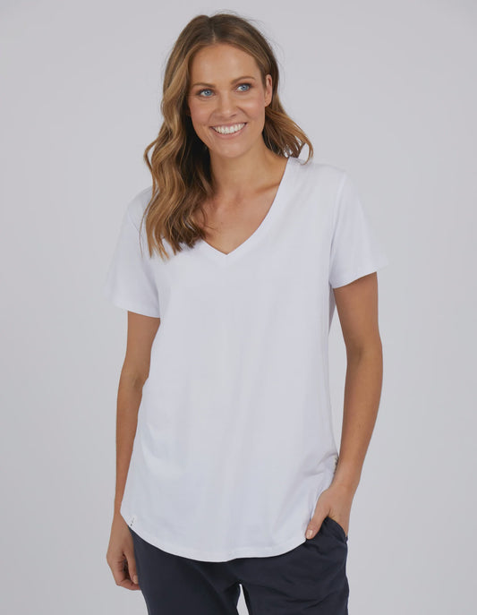Fortune Vee S/S Tee - White