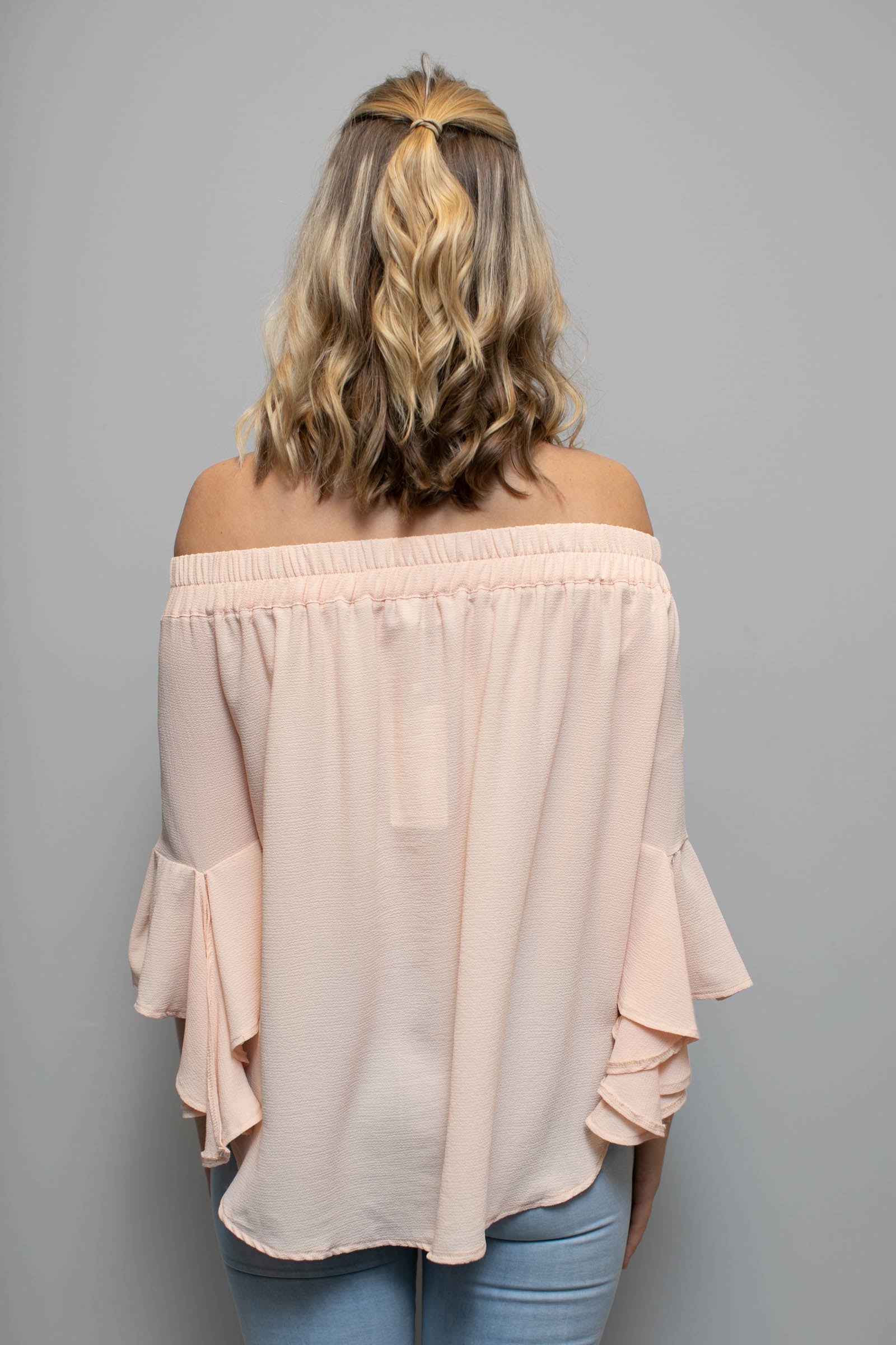 Off Shoulder Top Women Peach | Lyn Rose Boutique