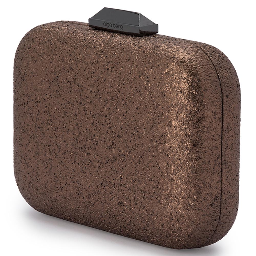 Lenny Metallic Textured Clutch Mushroom | Lyn Rose Boutique
