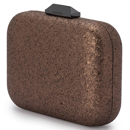 Lenny Metallic Textured Clutch Mushroom | Lyn Rose Boutique