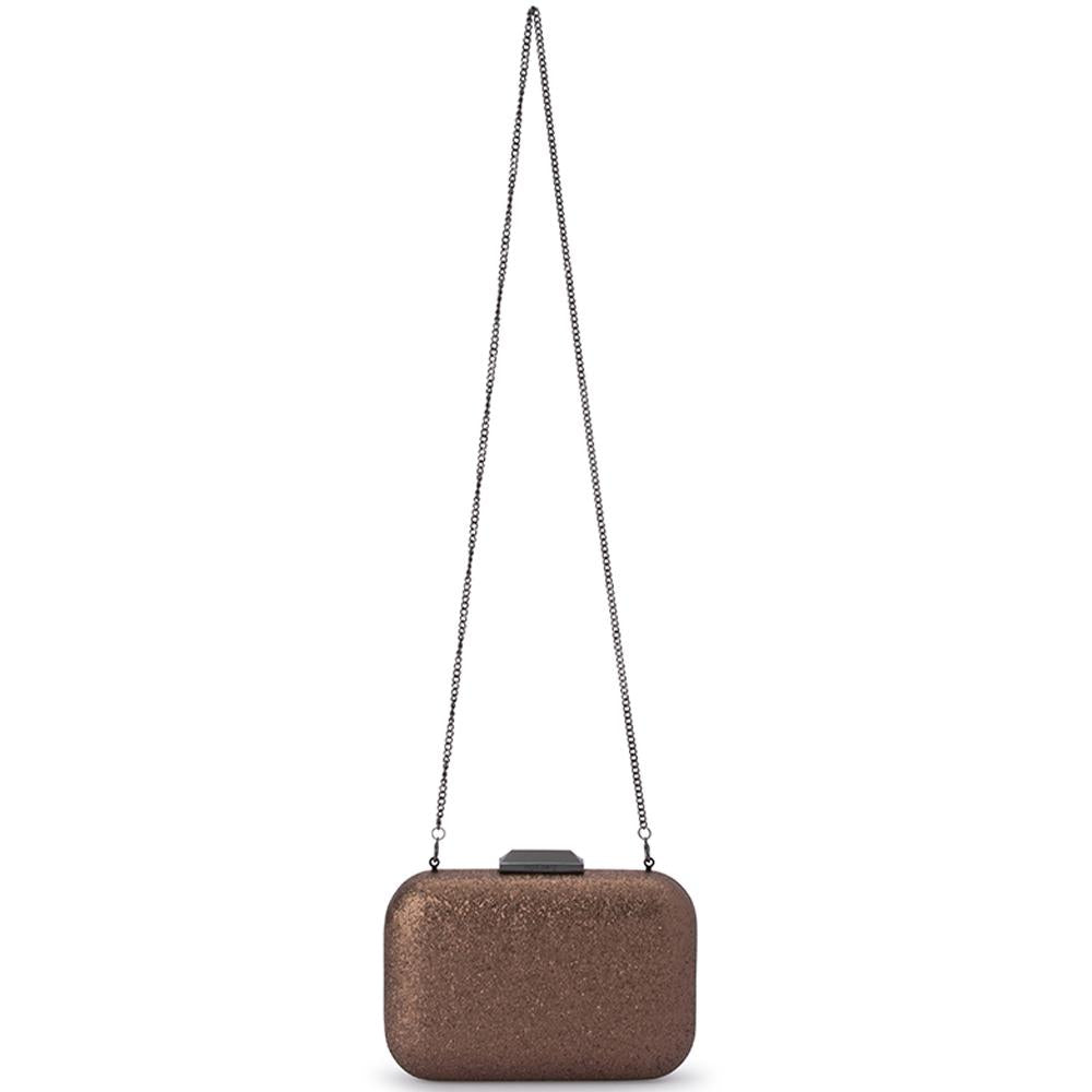Lenny Metallic Textured Clutch Mushroom | Lyn Rose Boutique