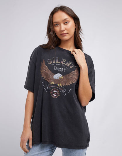 Fly High Tee - Washed Black