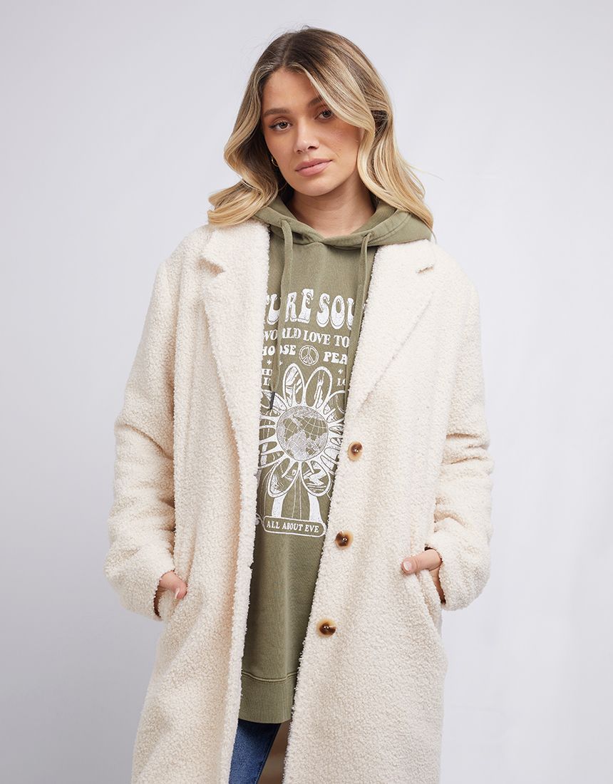 Francesca Teddy Coat - Vintage White