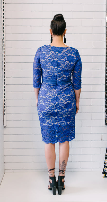 Melodie Lace Dress Royal Blue | Lyn Rose Boutique