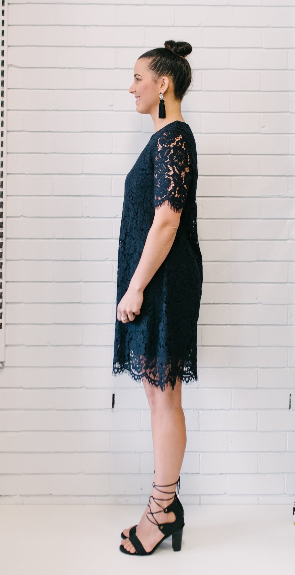 Penelope Lace Dress Women Navy | Lyn Rose Boutique