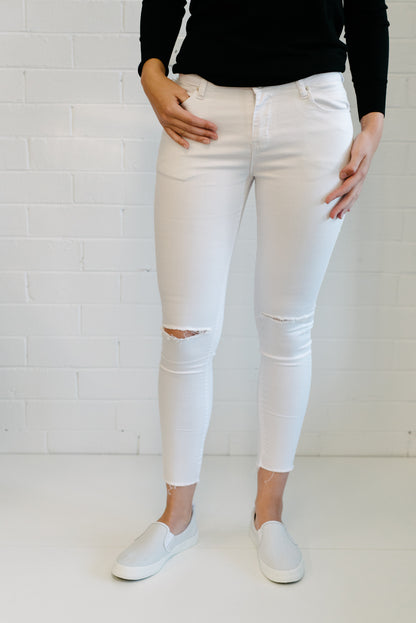 Raw Denim Women White Jeans | Lyn Rose Boutique