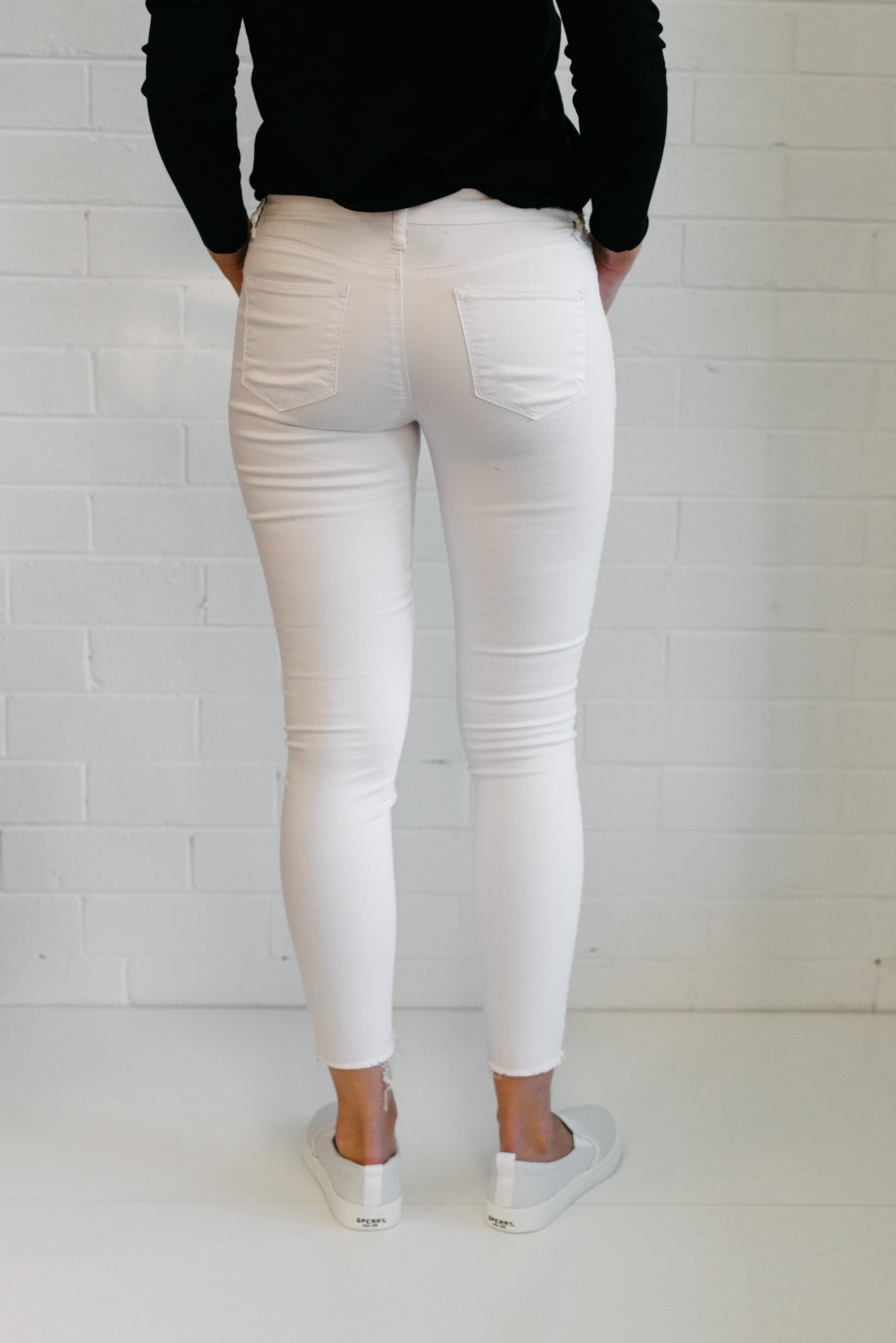 Raw Denim Women White Jeans | Lyn Rose Boutique