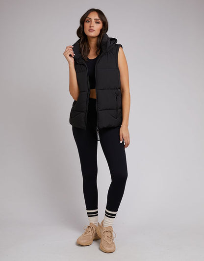 Remi Luxe Puffer Vest - Black